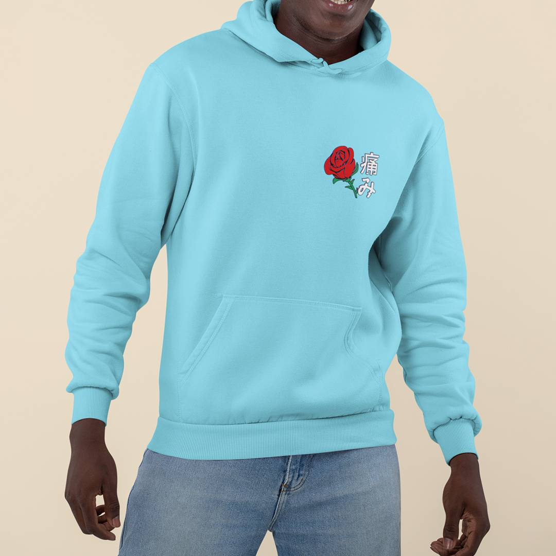 Moletom Canguru Unissex Rosa Japonesa - azul