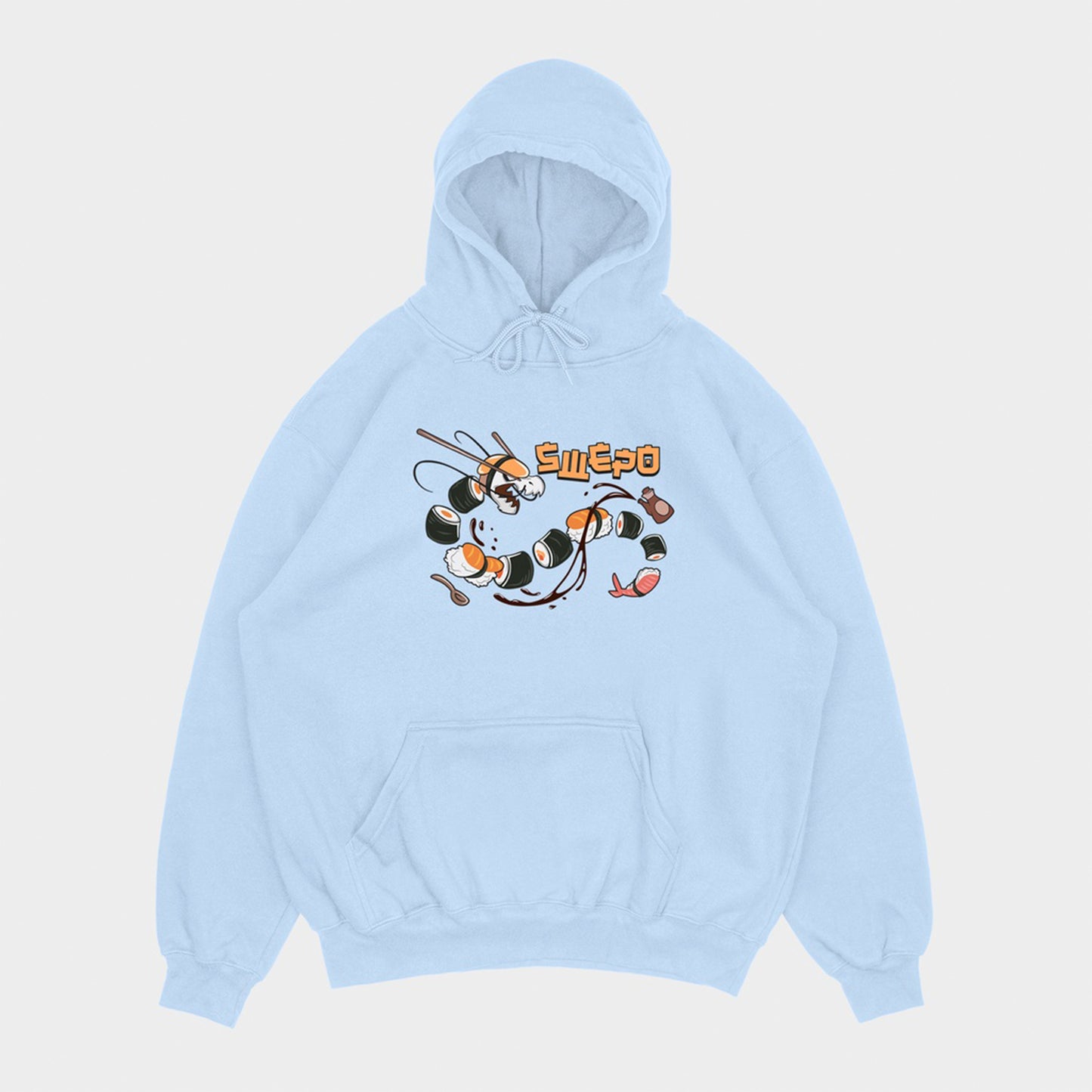 Moletom Canguru Dragon Sushi Swepo - Azul Bebê