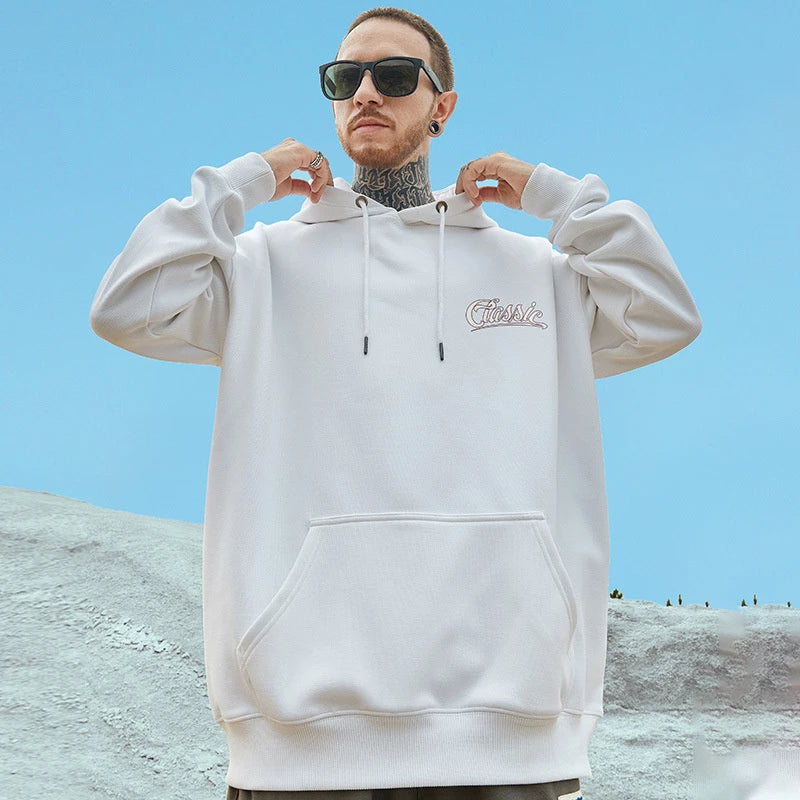 Moletom CAnguru Com Estampa Classic Peito - Branco