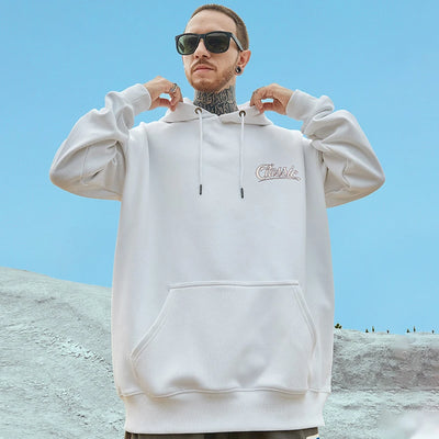 Moletom CAnguru Com Estampa Classic Peito - Branco