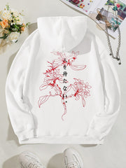 Moletom Canguru Red Flowers Japan