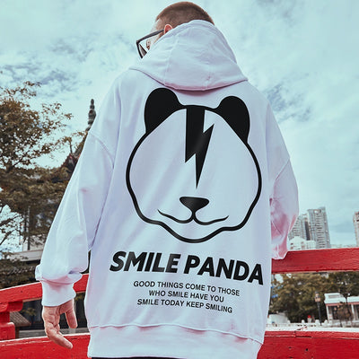 Moletom Canguru Smile Panda - branco