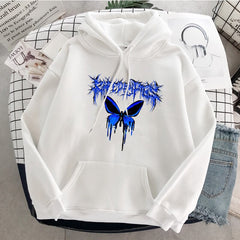 Moletom Canguru Unissex Ghotic Butterfly Blue