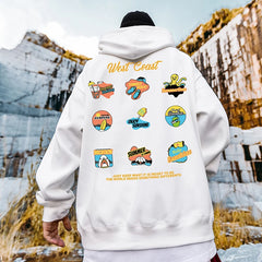 Moletom Canguru West Coast Streetwear Moda Praia Vintage