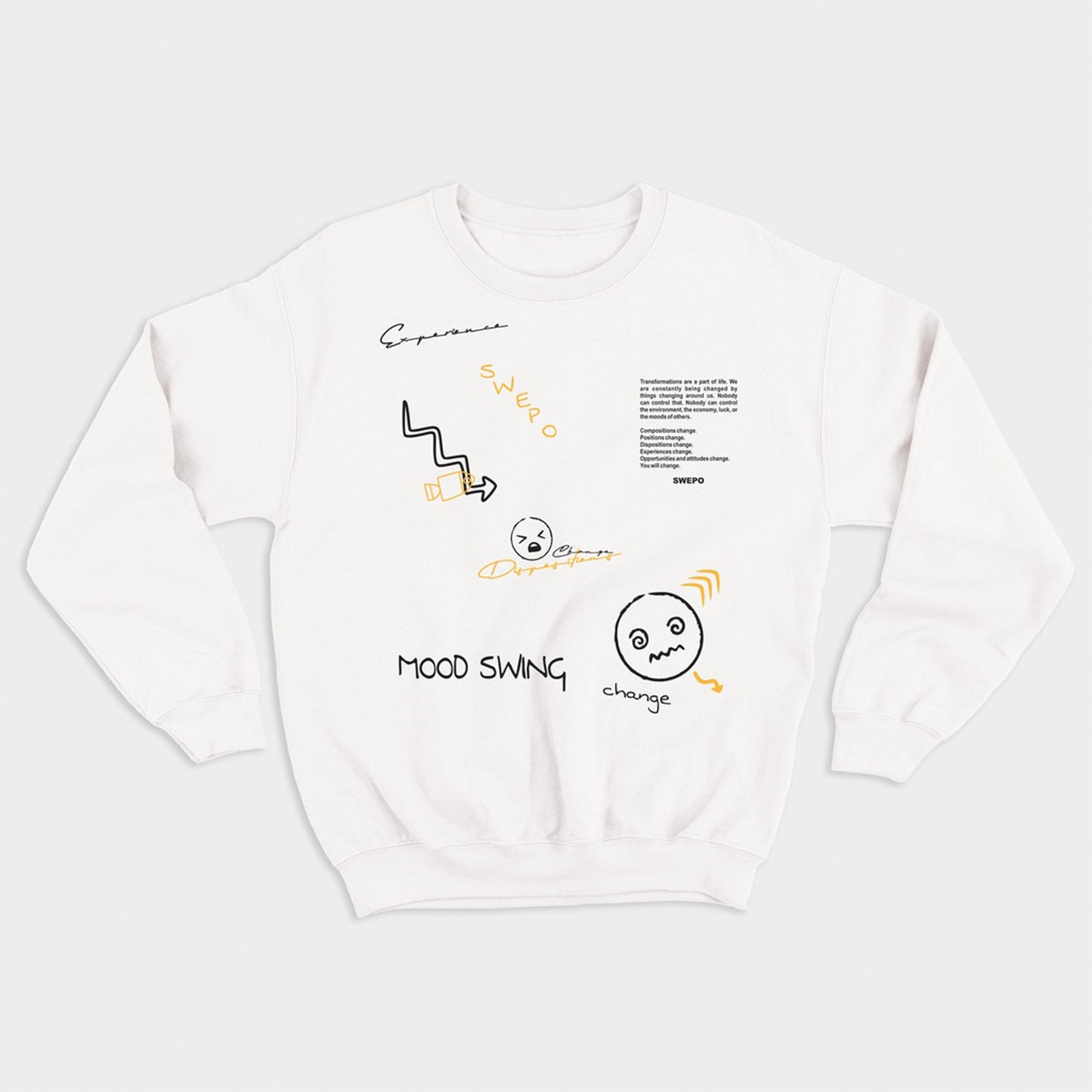 moletom gola redonda com estampa emoji rosto