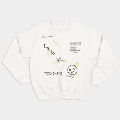 moletom gola redonda com estampa emoji rosto