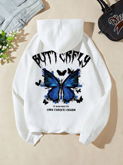 Moletom Canguru Feminino Blue Butterfly Charm