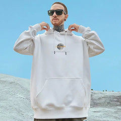 Moletom Canguru Fly To The Moon Streetwear Lua Moda