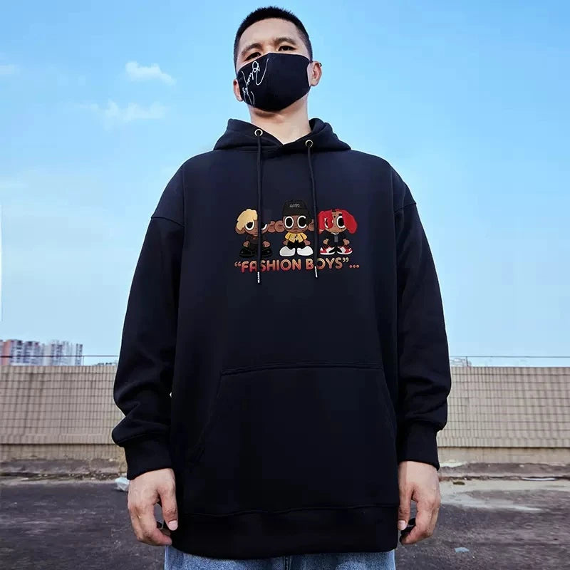 Moletom Canguru Com Estampa Fashion Rapazes