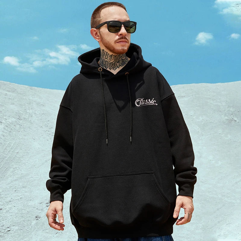 Moletom CAnguru Com Estampa Classic - Preto