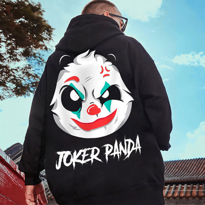 Moletom Canguru Com Estampa Panda Palhaço - Preto