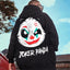 Moletom Canguru Com Estampa Panda Palhaço - Preto