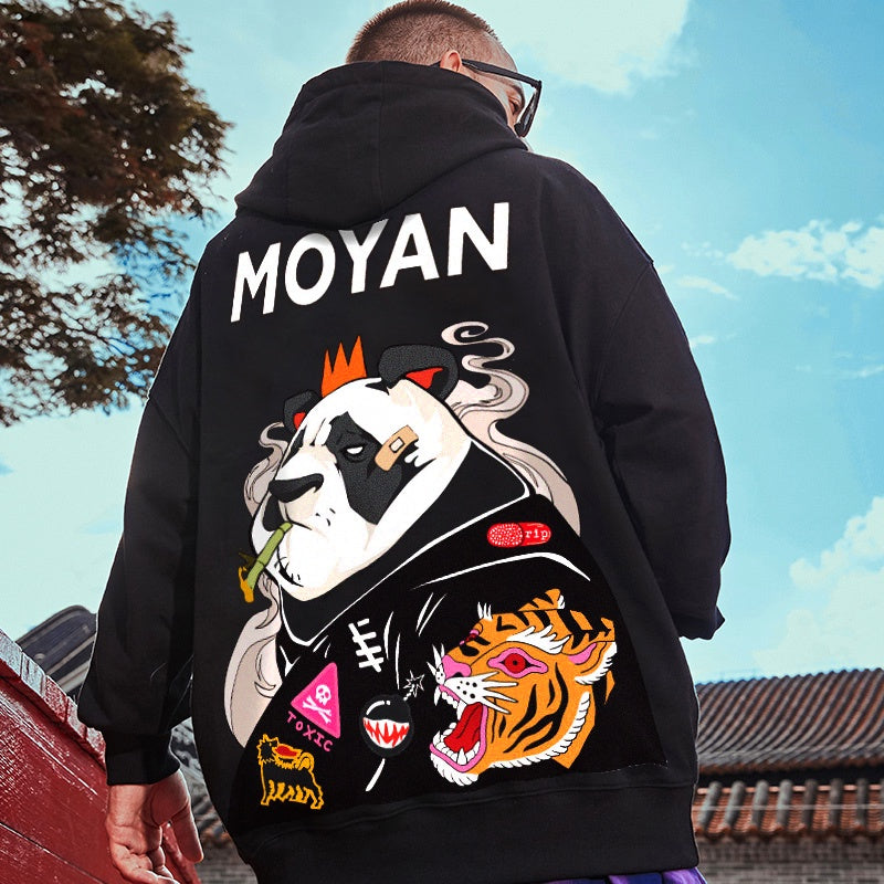 Moletom Canguru Moyan King Panda -preto