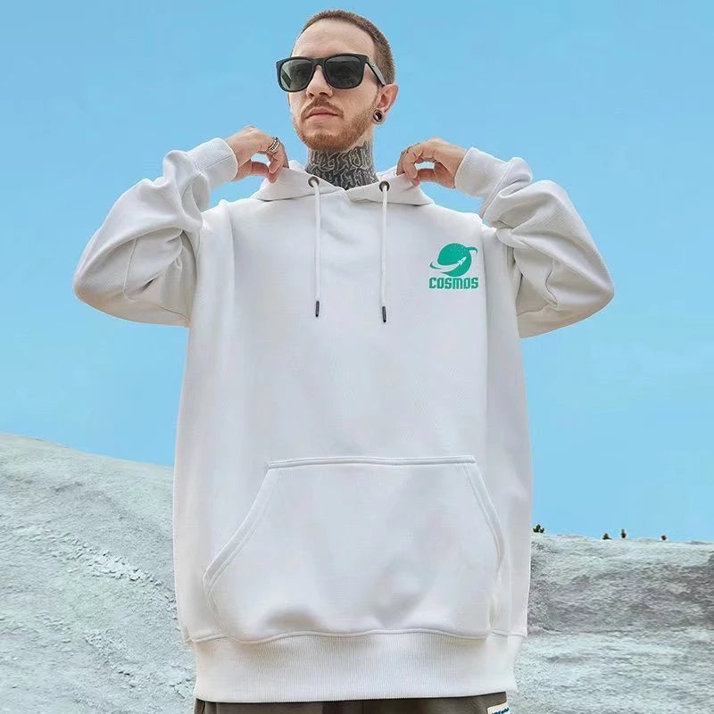 Moletom Canguru Nextout Moda Astronauta Vintage Arte - branco