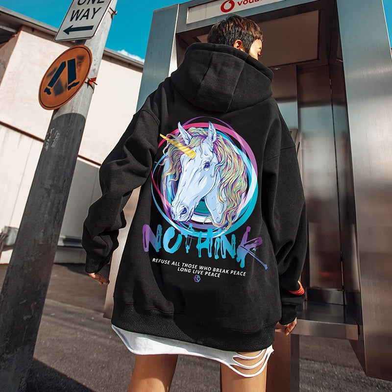 Moletom Canguru Com Estampa Nuthink Unicornio