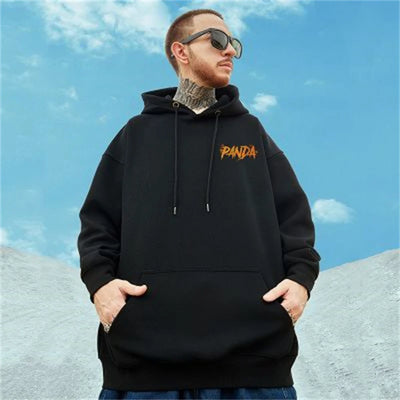 Moletom Canguru Panda Smile Streetwear Estilo - preto