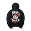 Moletom CAnguru Com Estampa Panda Fumando-PRETO