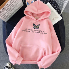 Moletom Canguru Unissex Butterfly If You Want to Fly