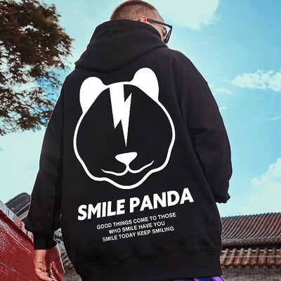 Moletom Canguru Smile Panda - preto