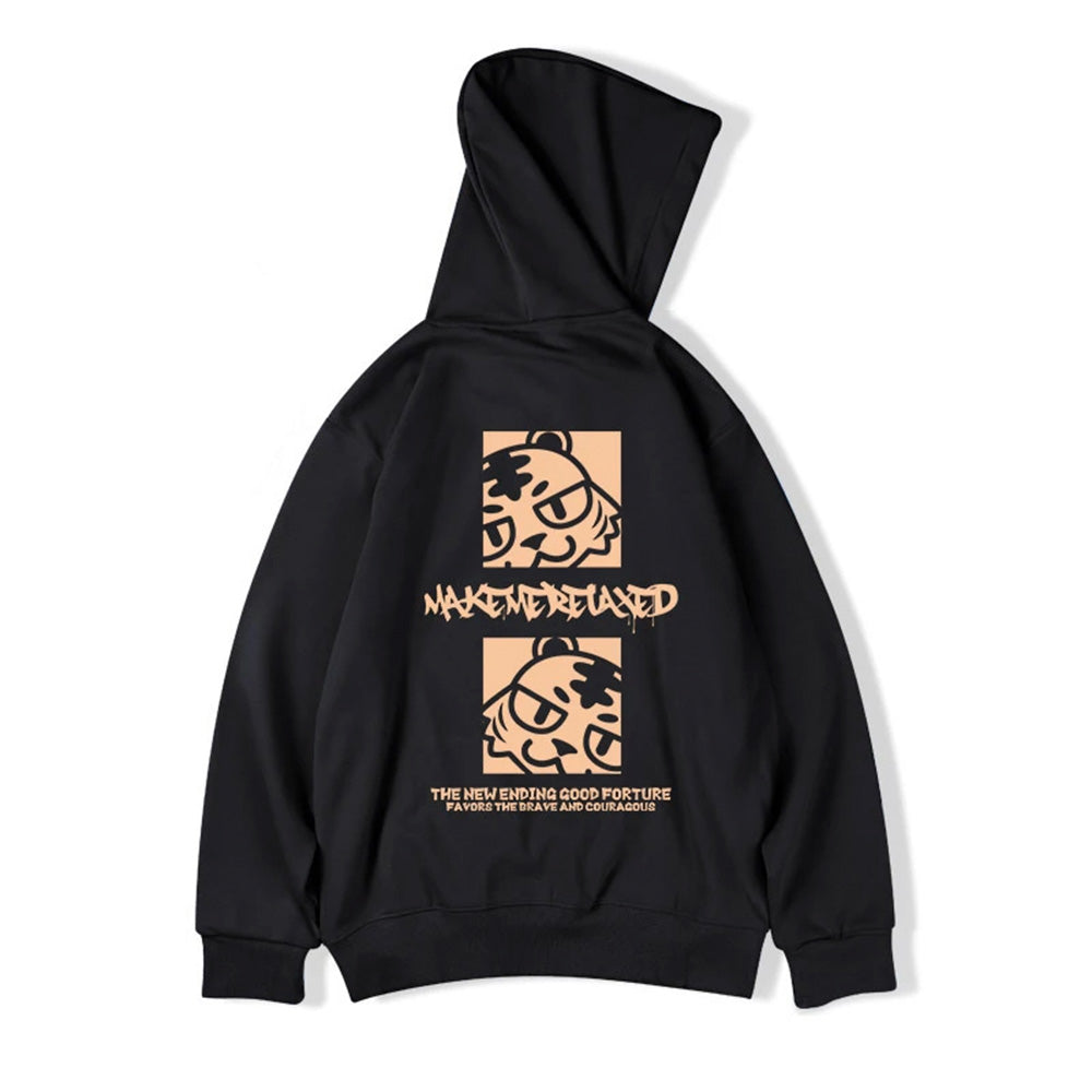 Moletom Canguru Streetwear Moda Gato Vintage Skatista - preto