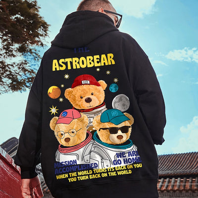 Moletom Canguru The Astrobear Urso Space - preto