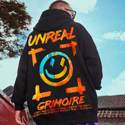 Moletom Canguru Unreal Grimoire Smile - preto
