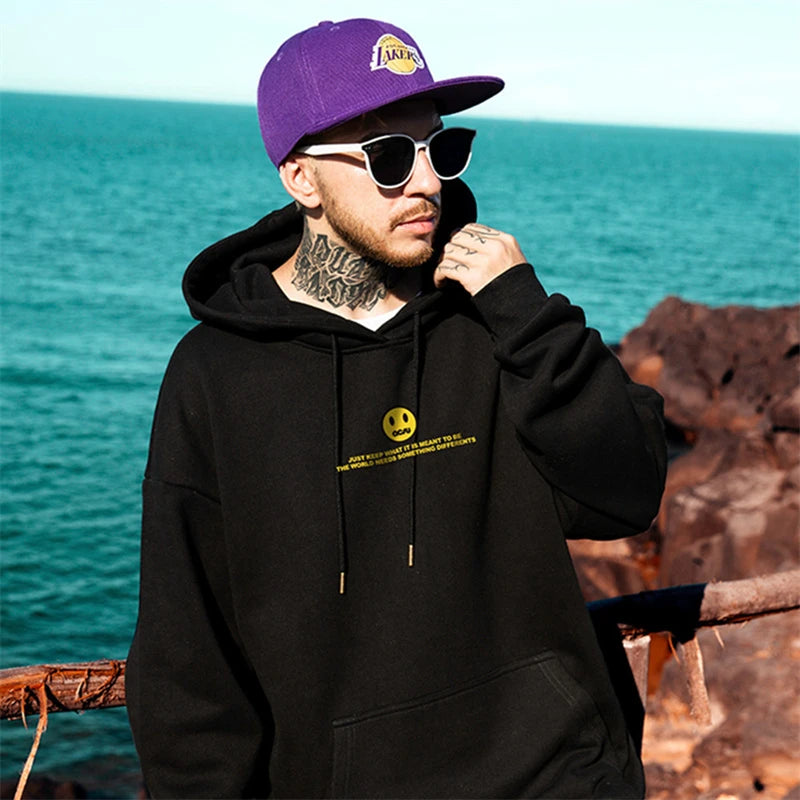 Moletom Canguru Urso Fofo Moda Pelucia Streetwear Acsu Smile - preto