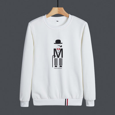 Moletom Gola Redonda Com Estampa Homem De Terno