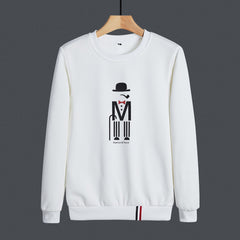 Moletom Gola Redonda Streetwear Vintage Gravata Desenho
