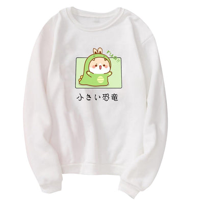 Moletom Canguru Com Estampa Coelho Vestido De Dinossauro