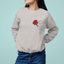 Moletom Gola Redonda Unissex Rosa Japonesa - cinza