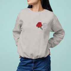 Moletom Gola Redonda Unissex Rosa Japonesa