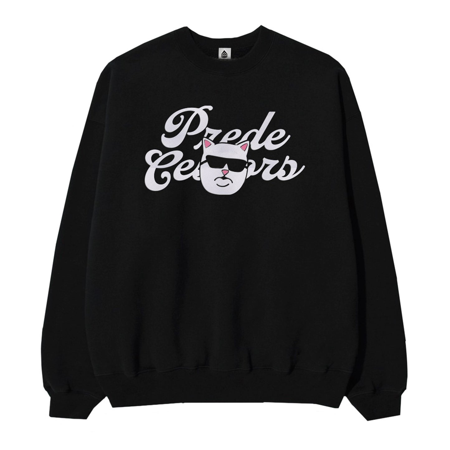 moletom gola redonda com estampa gato estiloso