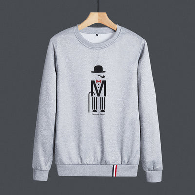 Moletom Gola Redonda Com Estampa Homem De Terno