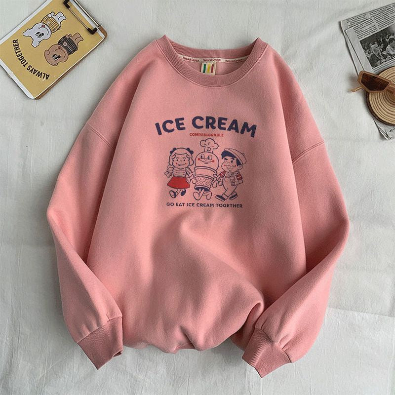 Moletom Gola REdonda Crianças E Sorvete