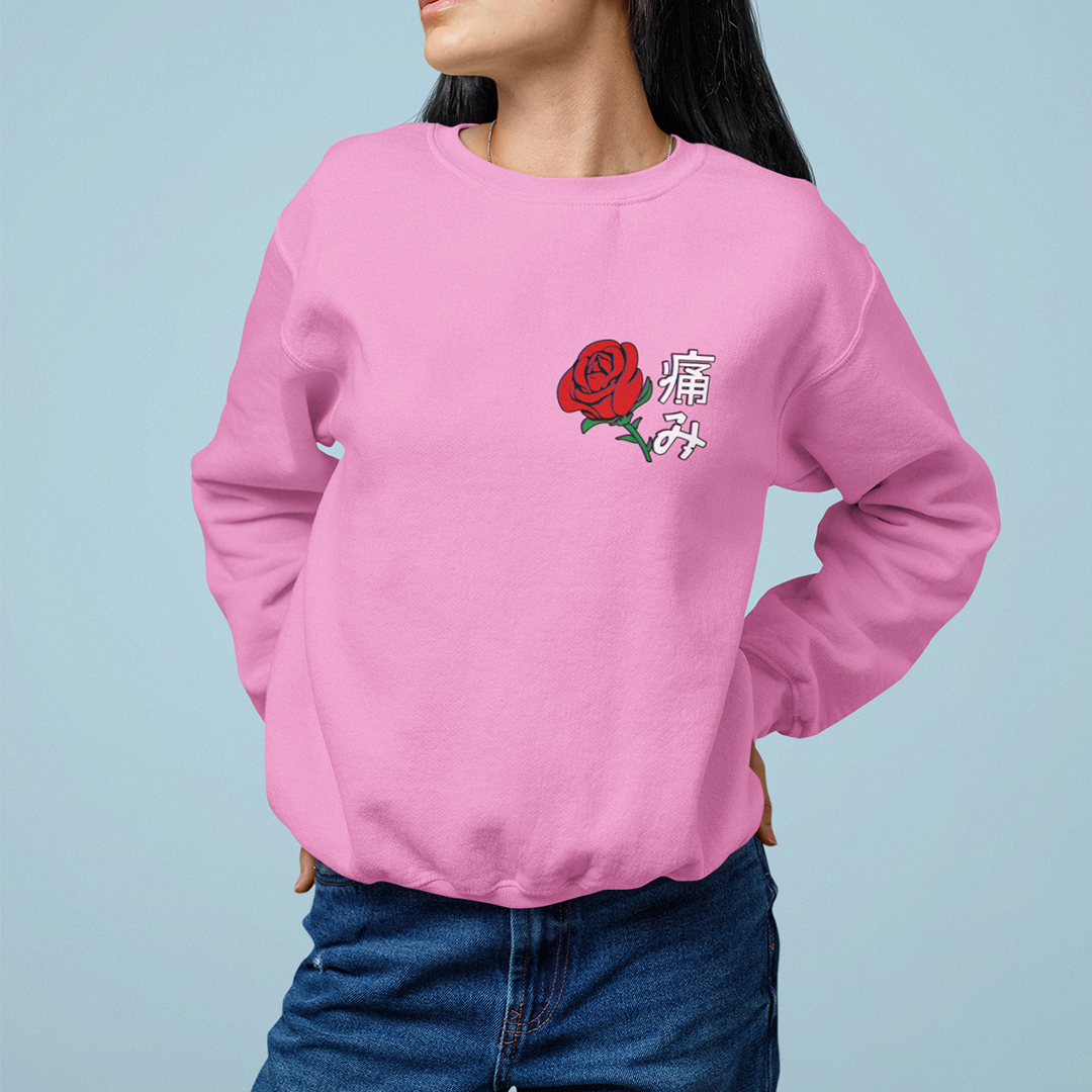 Moletom Gola Redonda Unissex Rosa Japonesa - rosa bebê