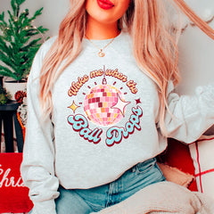 Moletom Gola Redonda Wake me When the Ball Drops Christmas
