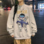 Moletom Gola Rendonda Streetwear Spoce Oversize Moda Vintage Indie - cinza