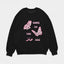 moletom gola redonda com estampa borboleta rosa