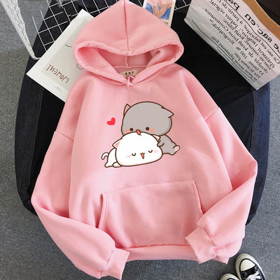 Moletom Canguru Com Estampa Gatinho Casal