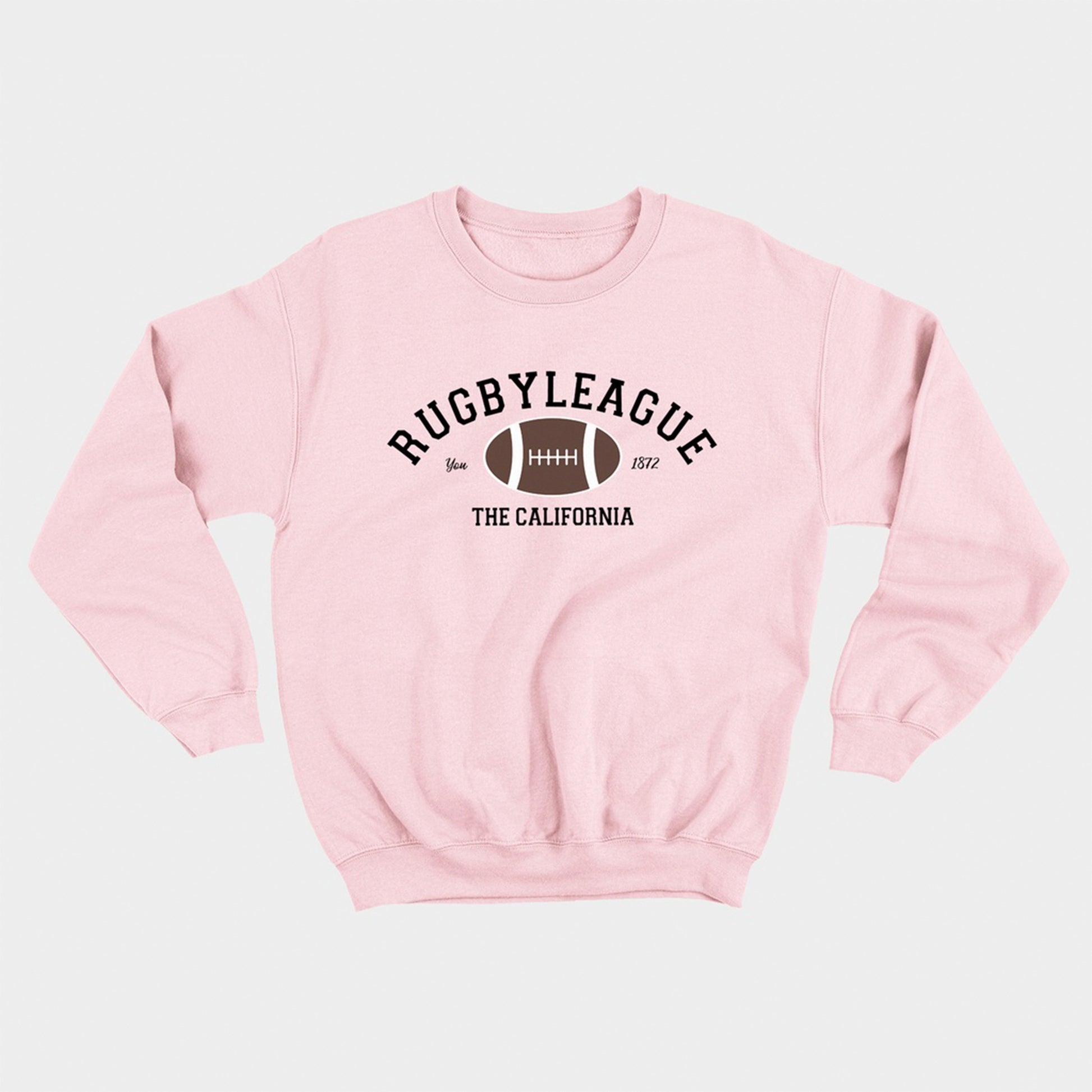 moletom gola redonda com estampa time de rugby